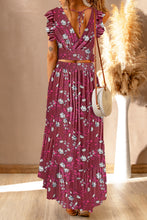 Load image into Gallery viewer, Printed Tie Back Cropped Top and Maxi Skirt Set
