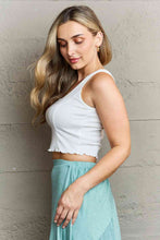 Load image into Gallery viewer, HIDDEN Bow Down Sleeveless Ruffle Crop Top
