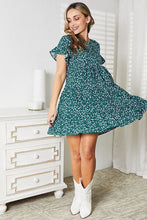 Load image into Gallery viewer, Double Take Short Flounce Sleeve Tiered Dress
