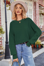 Load image into Gallery viewer, Round Neck Drop Shoulder Long Sleeve Sweater
