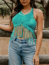 Load image into Gallery viewer, Fringe Halter Neck Tank
