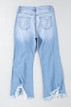 Load image into Gallery viewer, Distressed Raw Hem Jeans with Pockets
