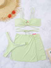 Load image into Gallery viewer, Cutout Spaghetti Strap Three-Piece Swim Set
