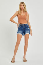 Load image into Gallery viewer, RISEN Full Size High Rise Distressed Denim Shorts
