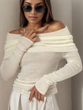 Load image into Gallery viewer, Off-Shoulder Long Sleeve Sweater
