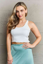 Load image into Gallery viewer, HIDDEN Bow Down Sleeveless Ruffle Crop Top
