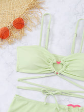 Load image into Gallery viewer, Cutout Spaghetti Strap Three-Piece Swim Set
