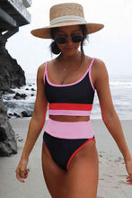 Load image into Gallery viewer, Color Block Spaghetti Strap Two-Piece Swim Set
