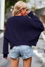 Load image into Gallery viewer, Round Neck Drop Shoulder Long Sleeve Sweater
